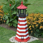 Handmade Amish West Quoddy replica lighthouse