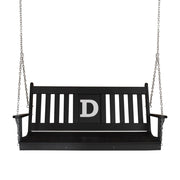 A&L Furniture Company monogrammed poly traditional English porch swings