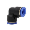 PVC elbow with blue parts on ends.