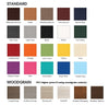 Color Chart showing available options for tables and chairs.