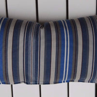 A&L Furniture Weather-Resistant Outdoor Acrylic Pillow for Adirondack Chairs, Blue Stripe