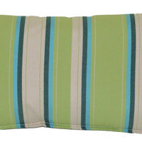 A&L Furniture Weather-Resistant Outdoor Acrylic Pillow for Adirondack Chairs, Lime Stripe