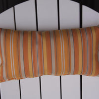 A&L Furniture Weather-Resistant Outdoor Acrylic Pillow for Adirondack Chairs, Orange Stripe