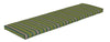 A&L Furniture Weather-Resistant Outdoor Acrylic Chair Cushion, Lime Stripe