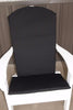 A&L Furniture Weather-Resistant Outdoor Acrylic Full Adirondack Chair Cushion, Black