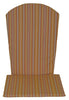 A&L Furniture Weather-Resistant Outdoor Acrylic Full Adirondack Chair Cushion, Orange Stripe