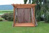 A&L Furniture Weather-Resistant Outdoor Acrylic Pergola Curtains, Maroon Stripe
