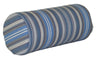 A&L Furniture 18" Weather-Resistant Outdoor Acrylic Bolster Pillow, Blue Stripe