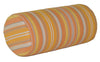 A&L Furniture 18" Weather-Resistant Outdoor Acrylic Bolster Pillow, Orange Stripe