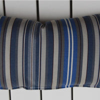 A&L Furniture Weather-Resistant Bistro Chair Head Pillow, Blue Stripe