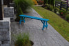 A&L Furniture Amish-Made Pine Traditional A-Frame Bench, Caribbean Blue