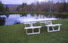 A&L Furniture Co. 8' Amish-Made Rectangular Poly Walk-In Picnic Tables