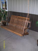 A&L Furniture Co. Amish-Made Hickory Porch Swing, Walnut Finish