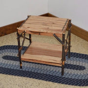A&L Furniture Amish-Made Rustic Hickory End Table