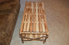 Top view of A&L Furniture Rustic Hickory Coffee Table with Shelf