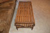 Top view of A&L Furniture Hickory Coffee Table with Shelf, Walnut Finish