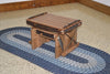 A&L Furniture Amish-Made Hickory Gliding Ottoman, Walnut Finish