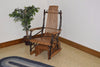 A&L Furniture Amish-Made Hickory Glider Rocker, Walnut Finish