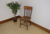 A&L Furniture Amish-Made Hickory Panel Back Dining Chair, Walnut Finish