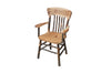 A&L Furniture Co. Amish-Made Hickory Panel Back Dining Chairs with Arms