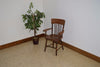 A&L Furniture Amish Hickory Panel Back Dining Chair with Arms, Walnut Finish