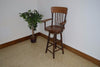 A&L Furniture Amish Hickory Panel Back Swivel Bar Chair, Walnut Finish