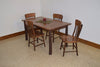 A&L Furniture Amish Hickory Deluxe 5-Piece Farm Table and Chair Set, Walnut Finish