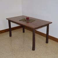 A&L Furniture Amish Hickory 5' Farm Dining Table, Walnut Finish