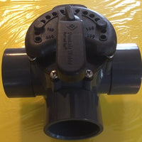 Front view of Three-Way Valve for Flow Control Applications
