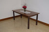 A&L Furniture Amish Hickory 6' Farm Dining Table, Walnut Finish