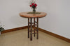 A&L Furniture 44" Amish-Made Hickory Bar Table, Natural Finish