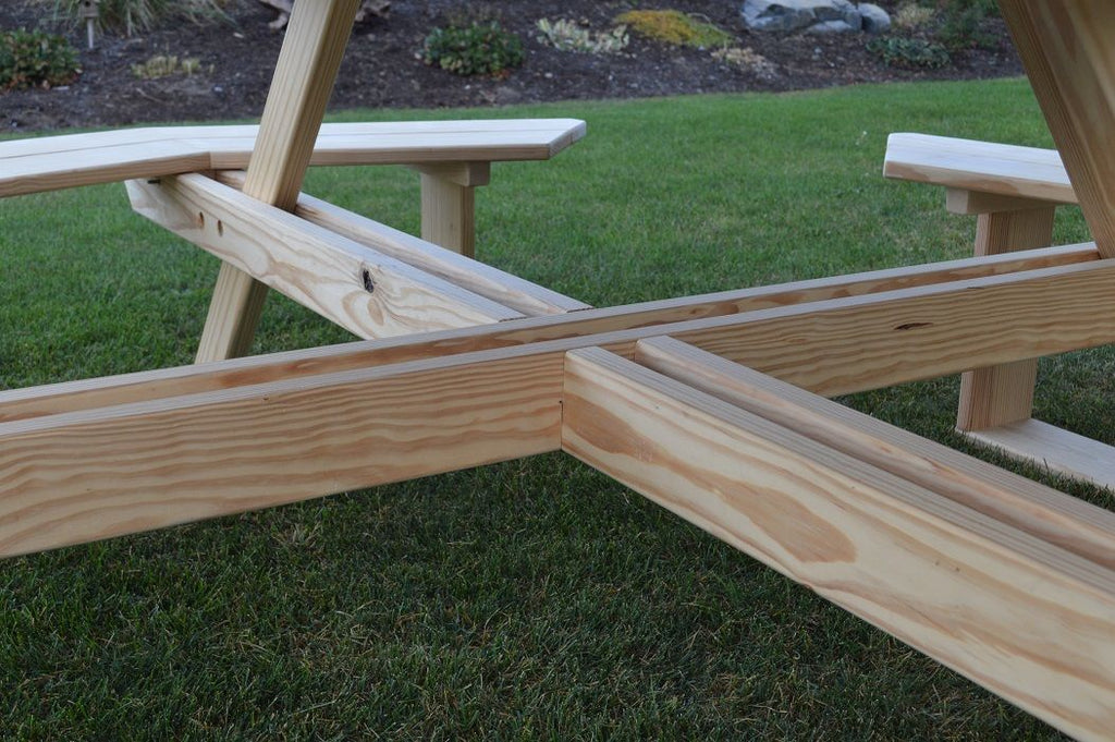 octagon herbicide A & L Furniture 54 in. Octagon Walk-In Wood Picnic Table with Optional Umbrella Hole