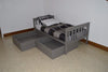 A&L Furniture Company VersaLoft 2 Piece Twin Bed Drawers, Olive Gray