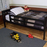 A&L Furniture Company VersaLoft Twin Mission Bed with Safety Rails, Black paint