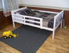 A&L Furniture Company VersaLoft Twin Mission Bed with Safety Rails, White paint