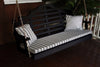A&L Furniture Amish-Made Pine Marlboro Porch Swing, Black