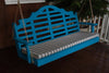 A&L Furniture Amish-Made Pine Marlboro Porch Swing, Caribbean Blue