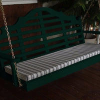 A&L Furniture Amish-Made Pine Marlboro Porch Swing, Dark Green