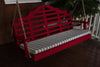 A&L Furniture Amish-Made Pine Marlboro Porch Swing, Tractor Red