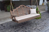 A&L Furniture Co. Amish-Made Cedar Marlboro Porch Swing, Walnut Stain