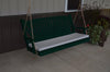 A&L Furniture Amish-Made Pine Fanback Porch Swing, Dark Green