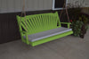 A&L Furniture Amish-Made Pine Fanback Porch Swing, Lime Green