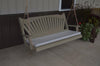 A&L Furniture Amish-Made Pine Fanback Porch Swing, Olive Gray