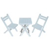 A&L Furniture Poly Square Coronado Folding Bistro Set, White