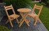 A&L Furniture Poly Round Coronado Folding Bistro Set, Cedar