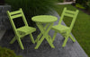 A&L Furniture Poly Round Coronado Folding Bistro Set, Tropical Lime