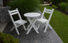 A&L Furniture Poly Round Coronado Folding Bistro Set, White