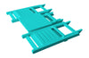 A&L Furniture Poly Square Coronado Folding Bistro Set, Aruba Blue