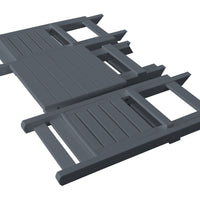 A&L Furniture Poly Square Coronado Folding Bistro Set, Dark Gray