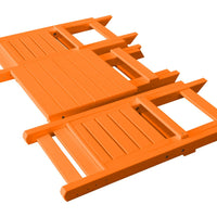 A&L Furniture Poly Square Coronado Folding Bistro Set, Orange
